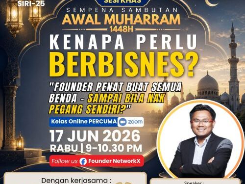 Sesi khas kelas online percuma: “Founder penat buat semua benda – sampai bila nak pegang sendiri?”