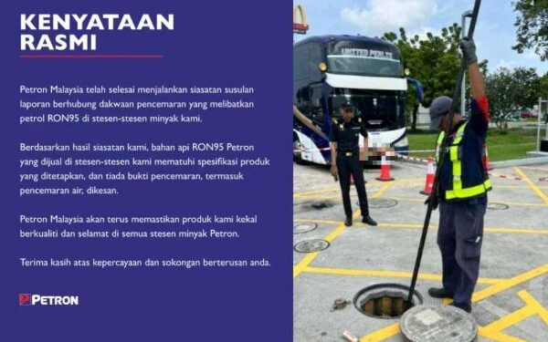 Tiada pencemaran dikesan dalam RON95 – Petron
